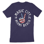 Miami Peace Lover T-Shirt Navy back