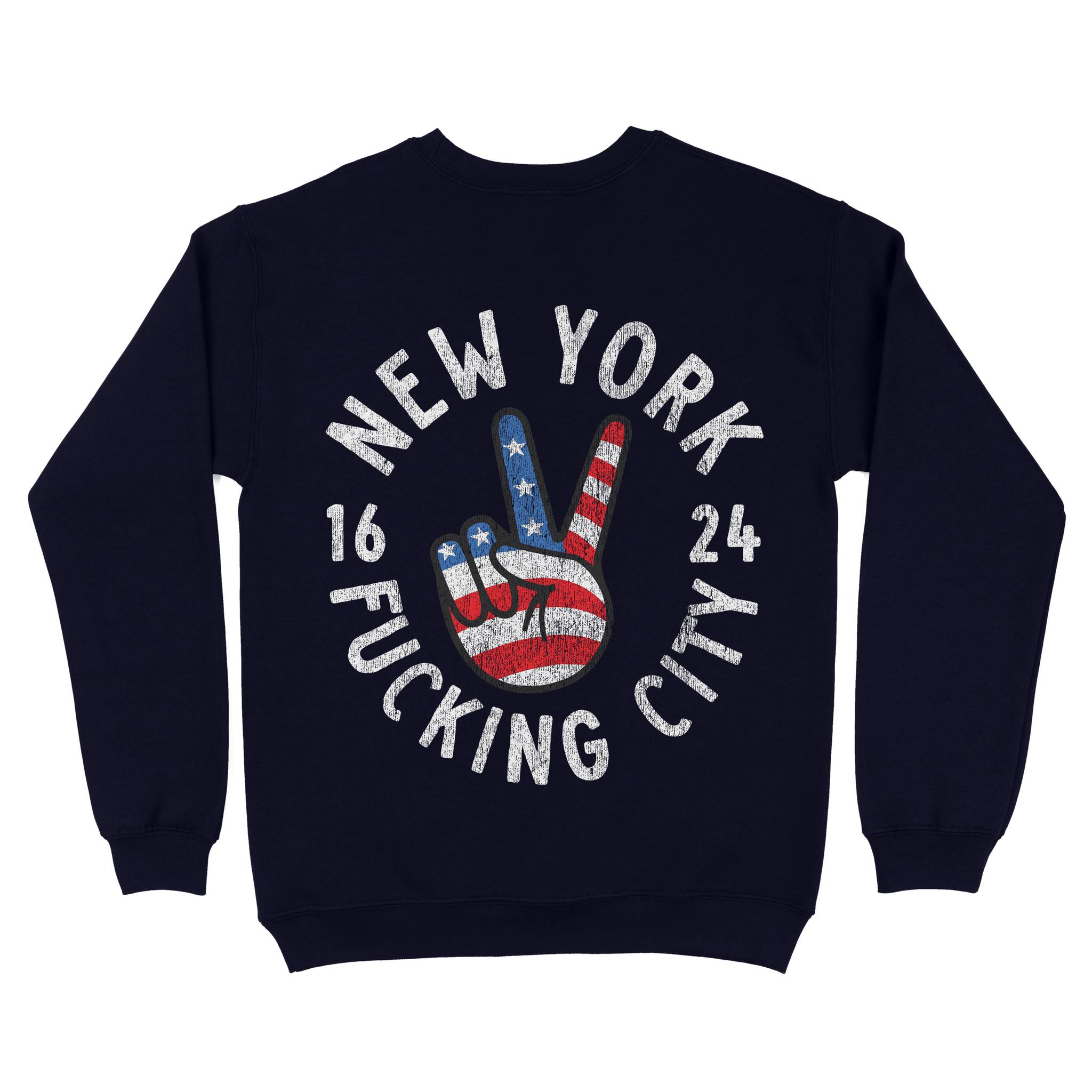 New York Peace Lover Crewneck Navy back