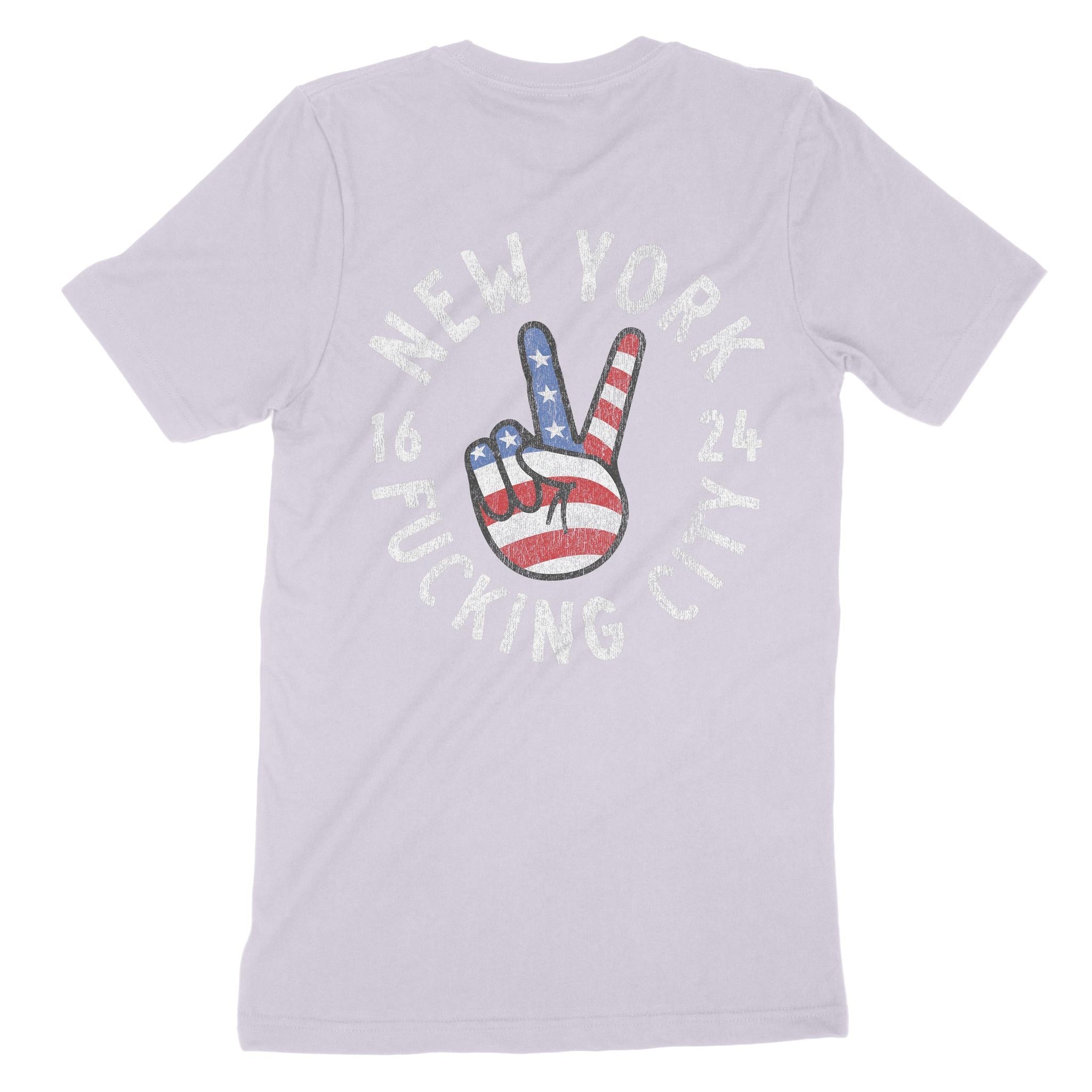 New York Peace Lover T-Shirt Lavender_Dust back