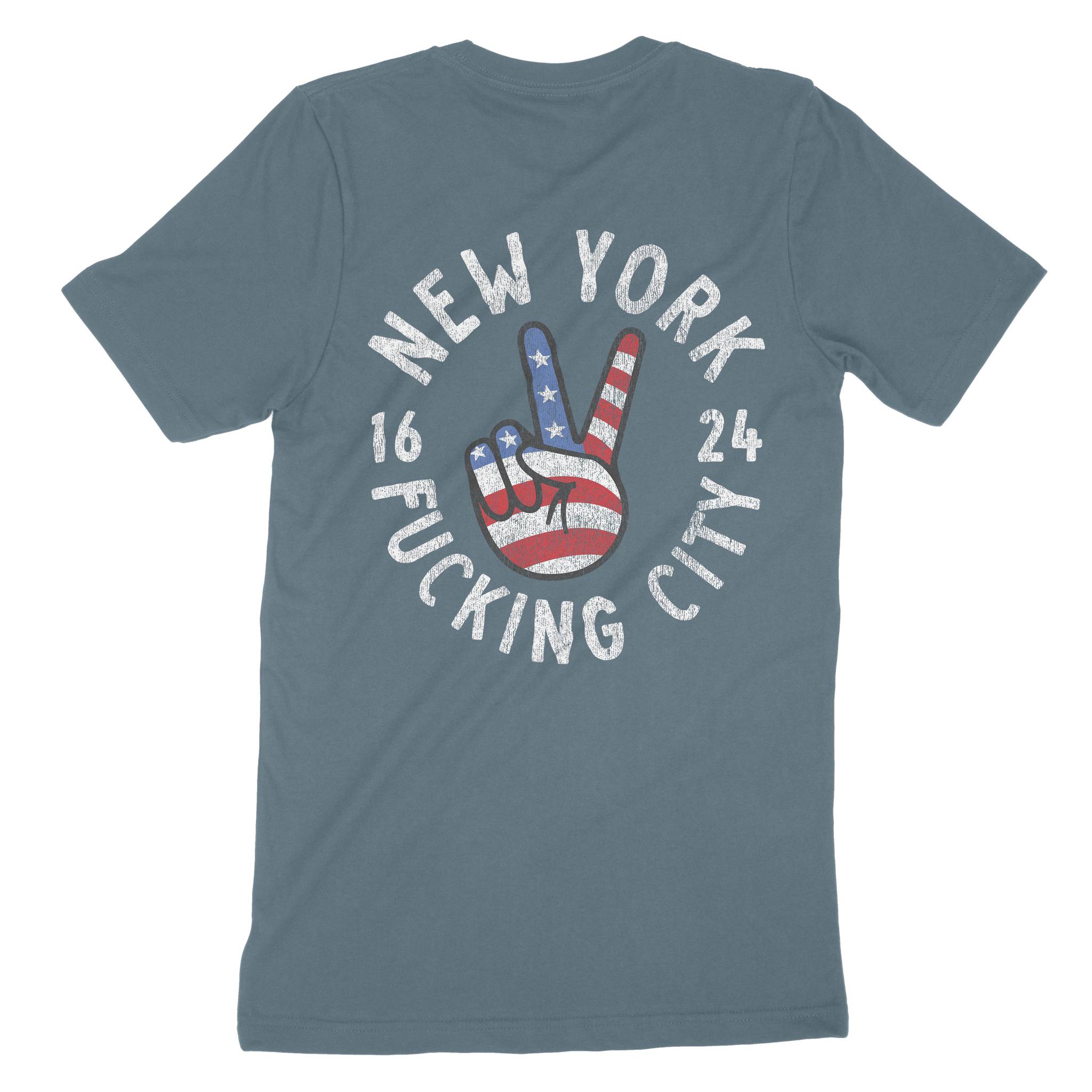 New York Peace Lover T-Shirt Vintage_Navy back