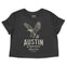 Austin Bourbon Cropped Tee in Black - front view