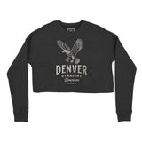 Denver Cropped Crew in Black - front view