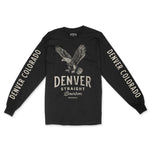 Denver Bourbon Longsleeve in Black - front view with sleeves