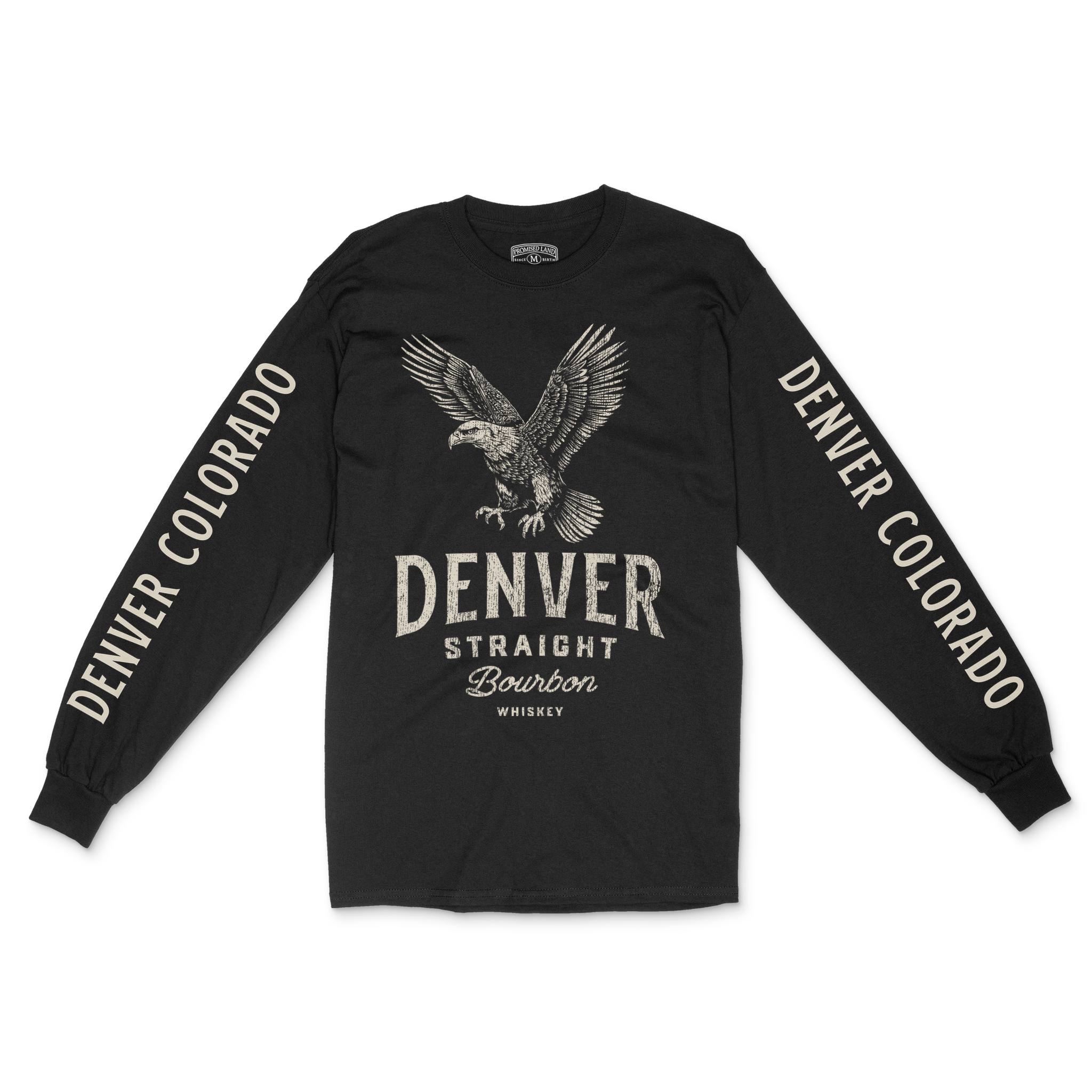 Denver Bourbon Longsleeve in Black - front view with sleeves