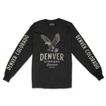 Denver Longsleeve in Black - front-sleeves view