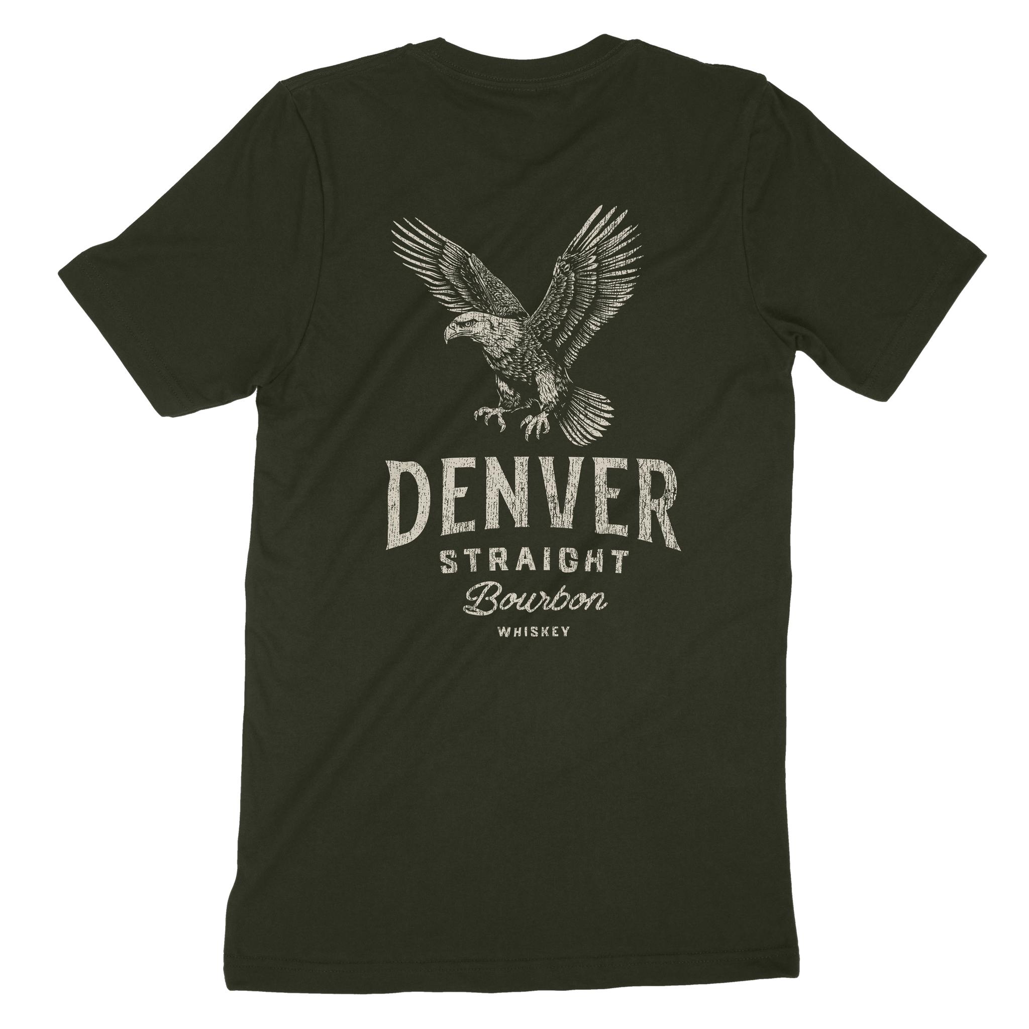Denver Bourbon T-Shirt Dark Olive back
