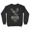 Miami Crewneck in Black - back view