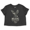 Miami Bourbon Cropped Tee in Black - front view