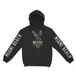 Miami Hoodie in Black - front-sleeves view