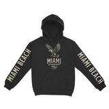 Miami Hoodie in Black - front-sleeves view