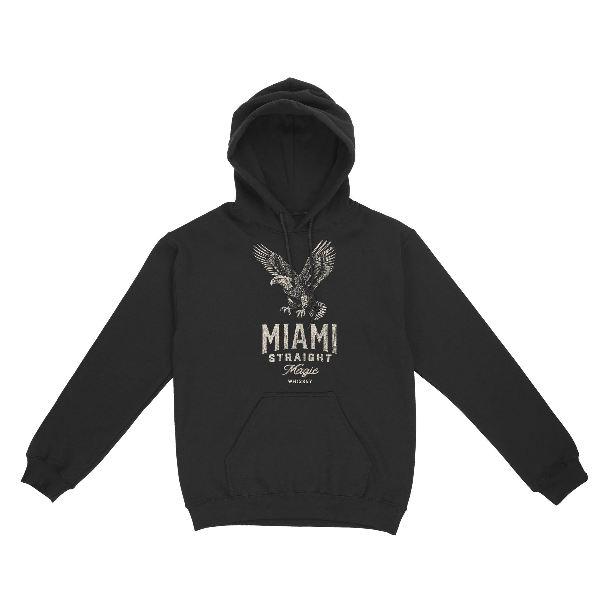 Miami Hoodie in Black - front view