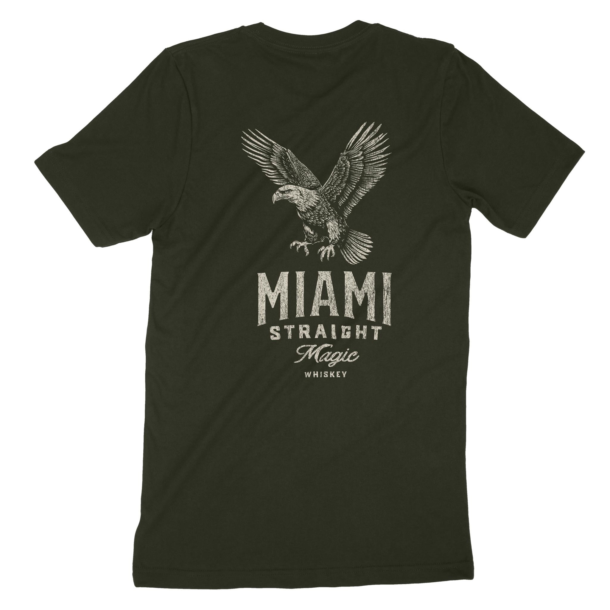 Miami Bourbon T-Shirt Dark Olive back