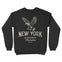 New York Crewneck in Black - back view