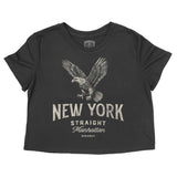 New York Bourbon Cropped Tee Black front