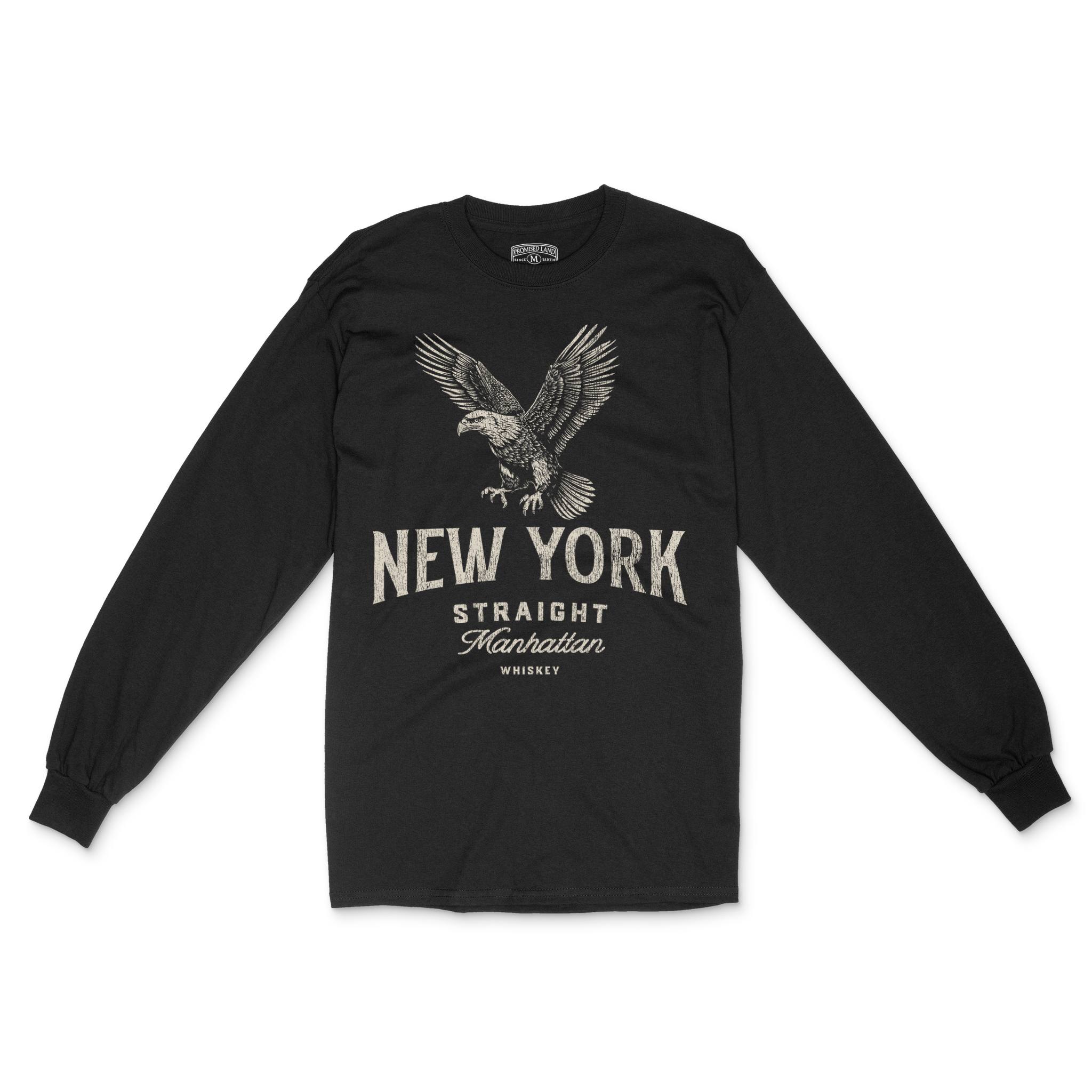 New York Longsleeve in Black - front view