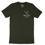 New York Bourbon T-Shirt Dark Olive front