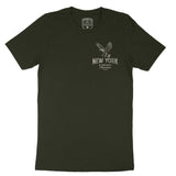 New York Bourbon T-Shirt Dark Olive front