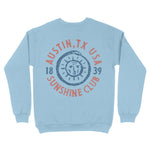 Austin Crewneck in Light Blue - back view