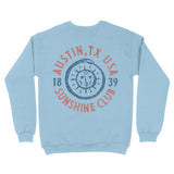 Austin Crewneck in Light Blue - back view