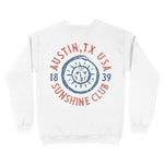 Austin Crewneck in White - back view