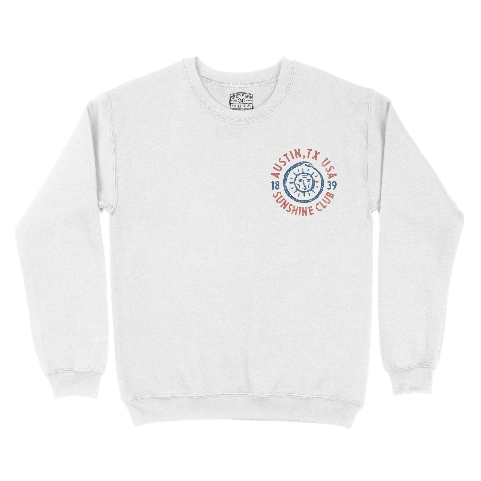 Austin Sun God Crewneck White front