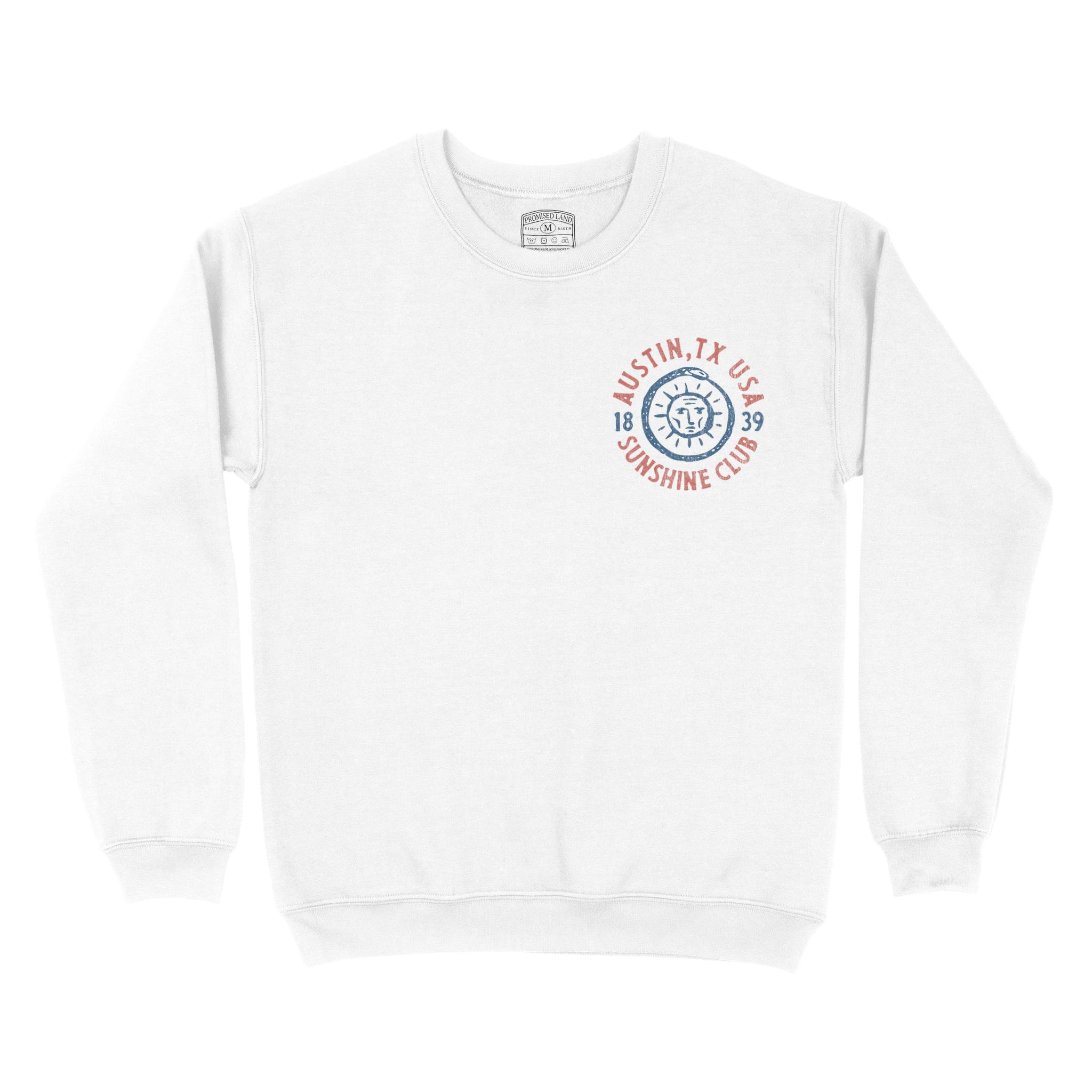 Austin Crewneck in White - front view