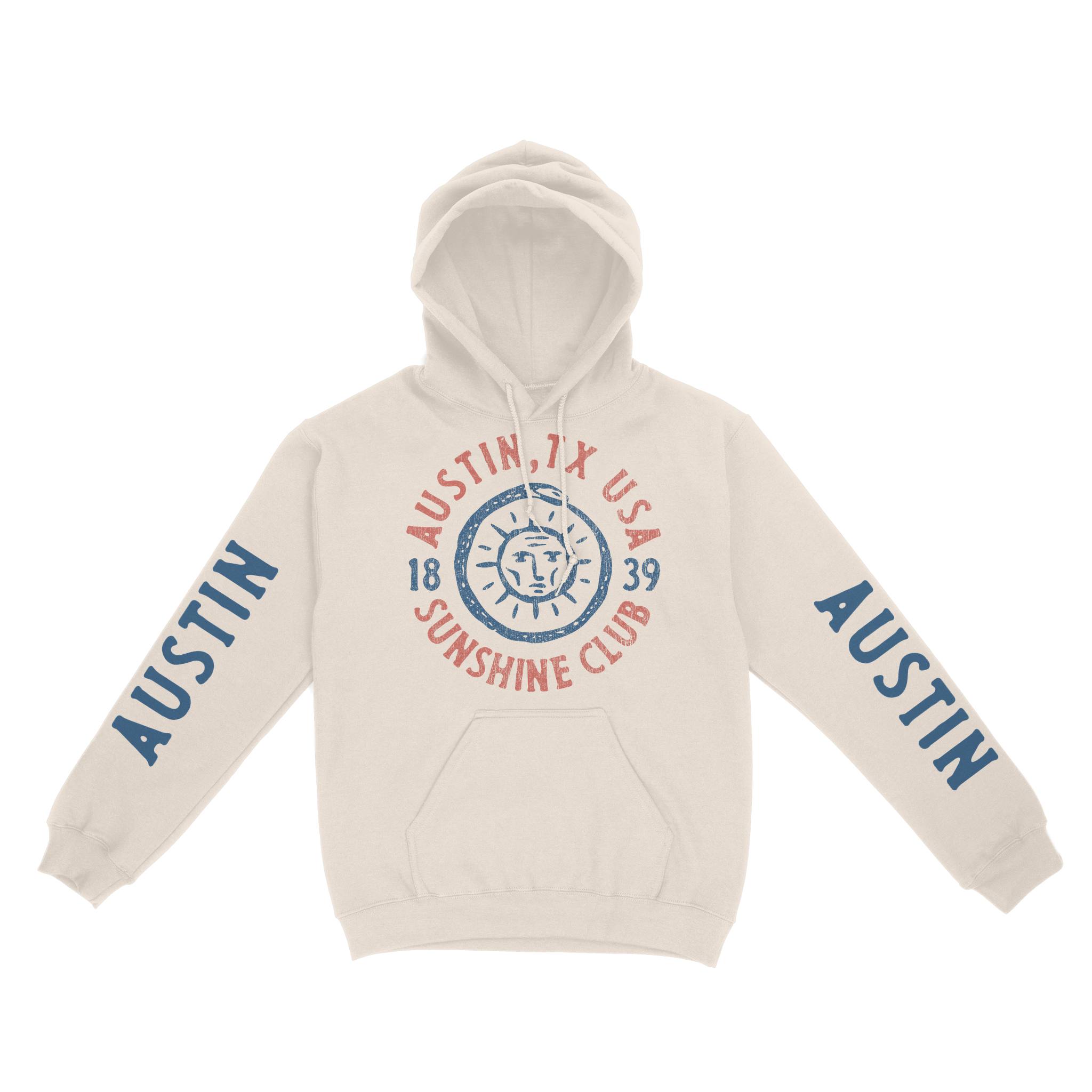 Austin Hoodie in Natural - front-sleeves view