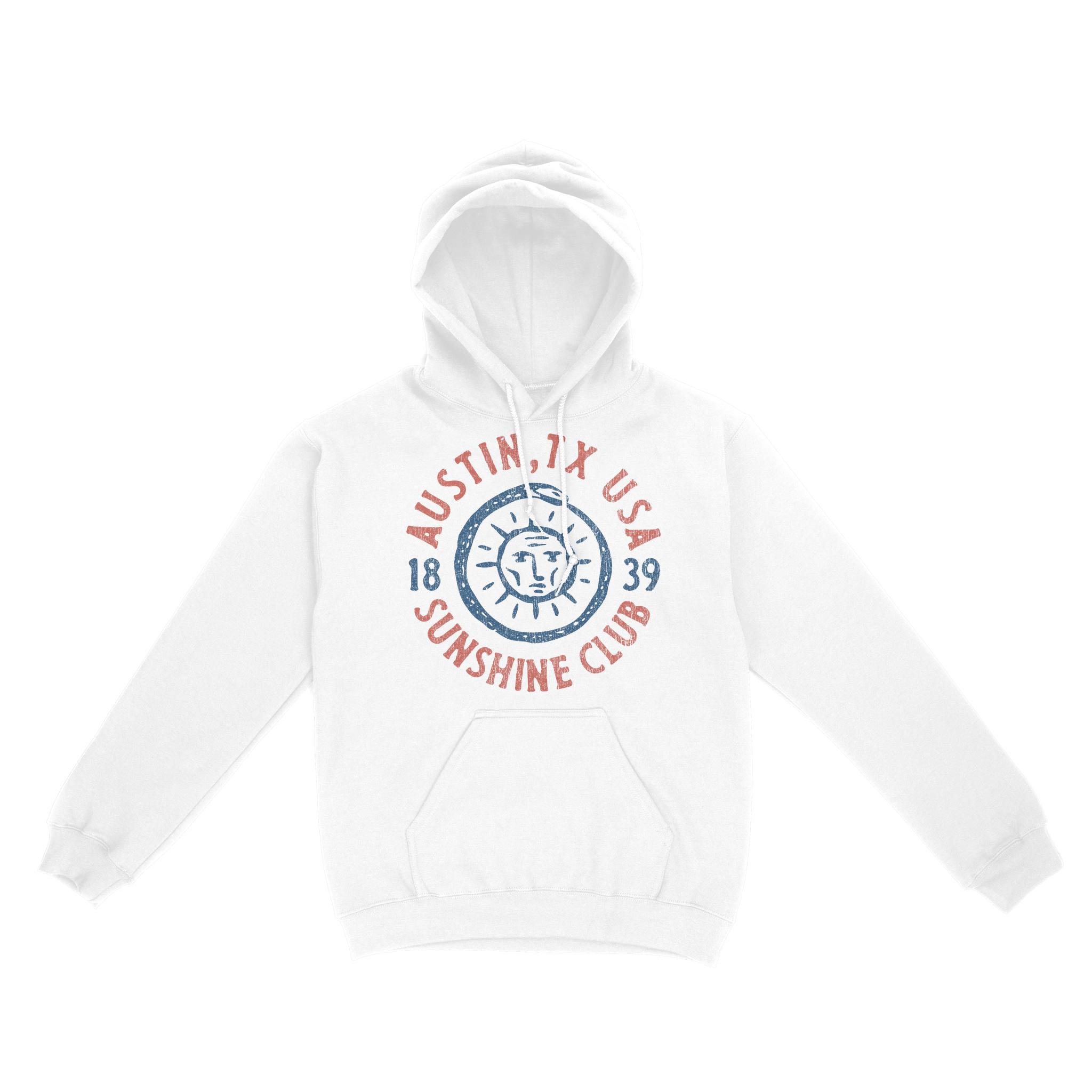 Austin Hoodie in White - front view