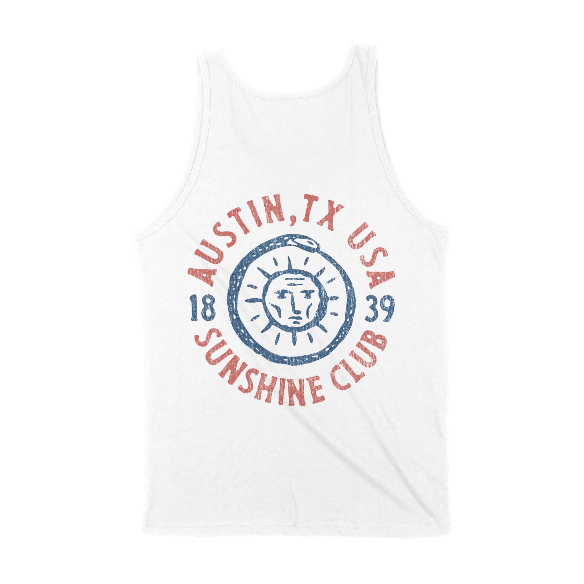 Austin Tank Top in White - back view