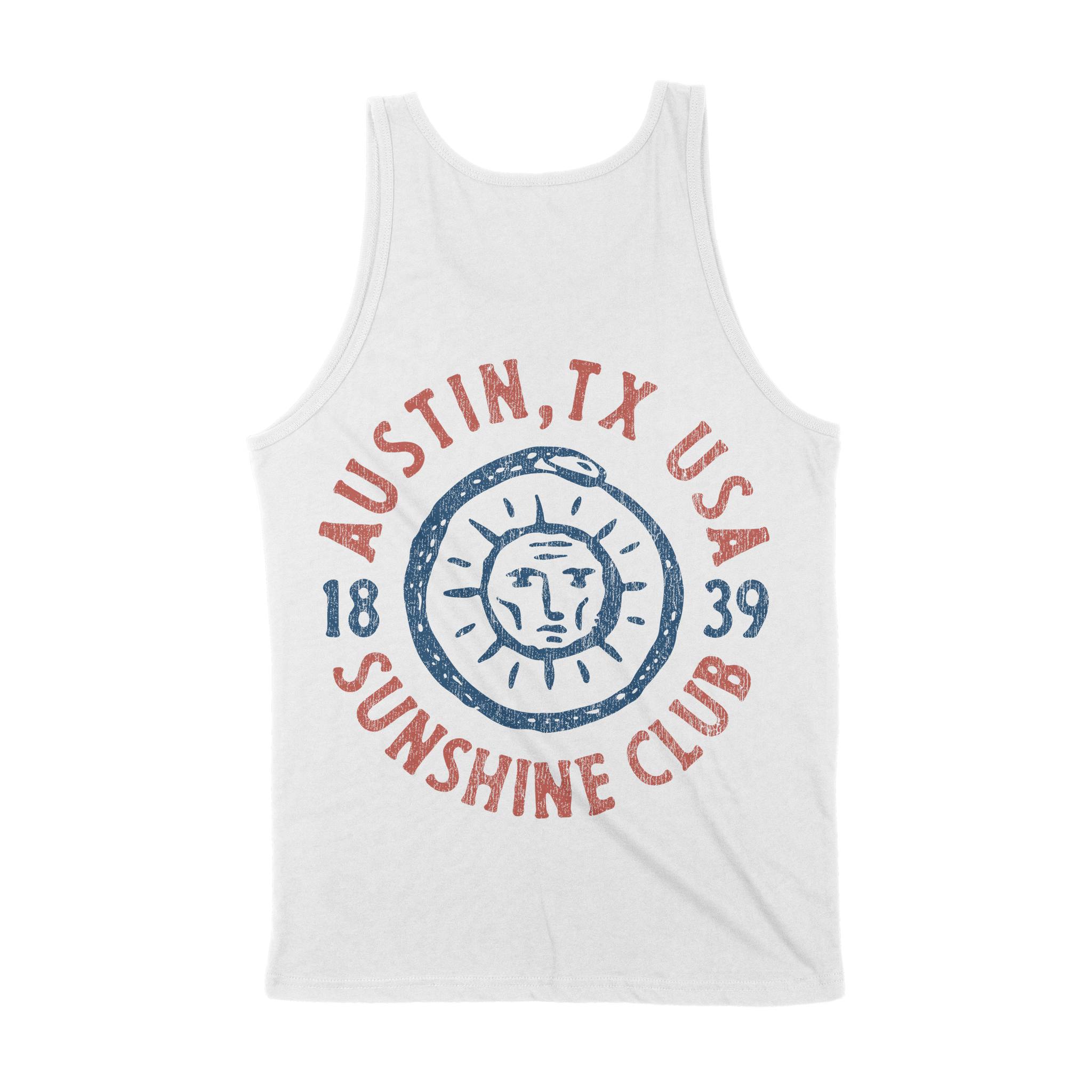 Austin Sun God Tank Top White back
