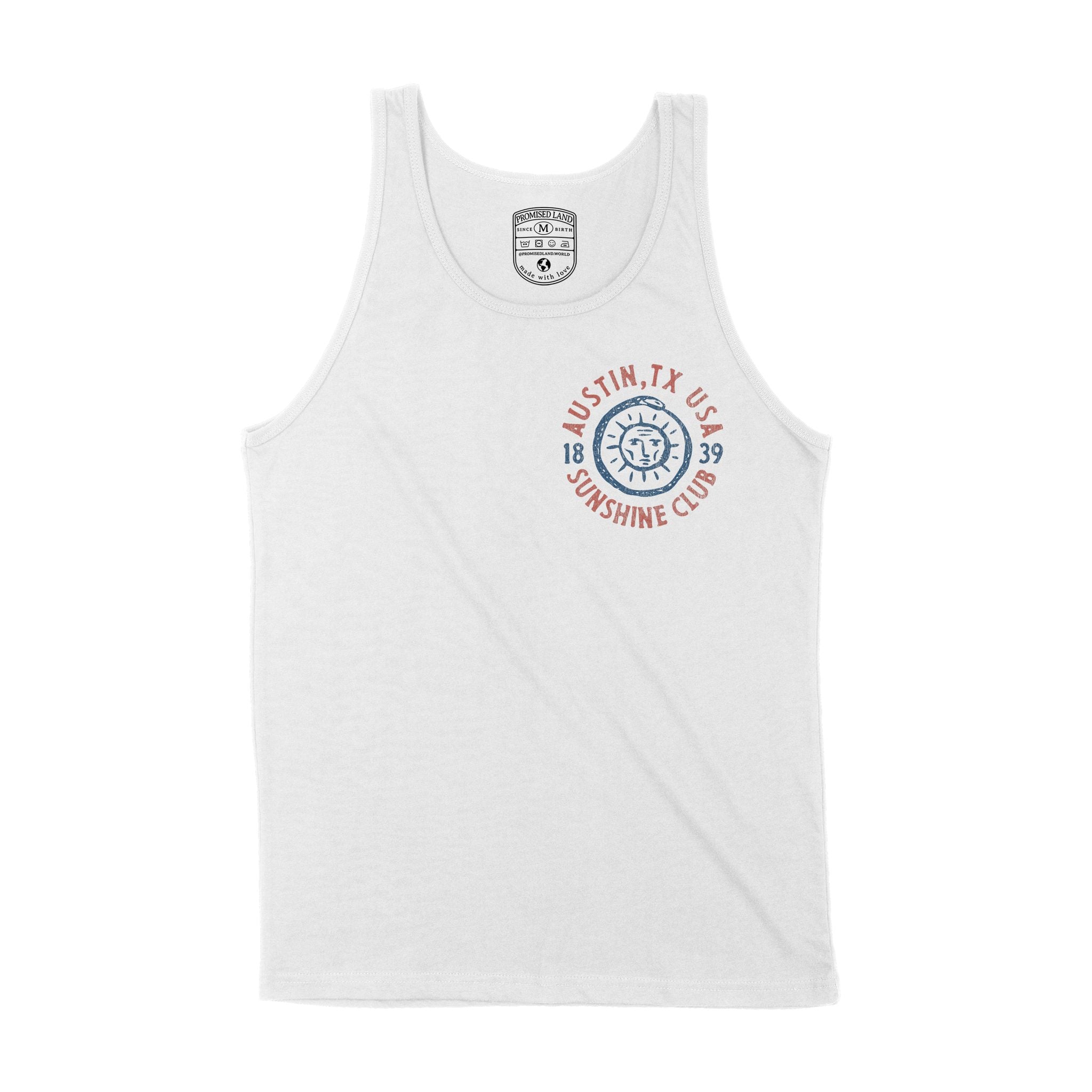 Austin Sun God Tank Top White front