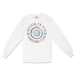 Austin Sun God Longsleeve in White - front view