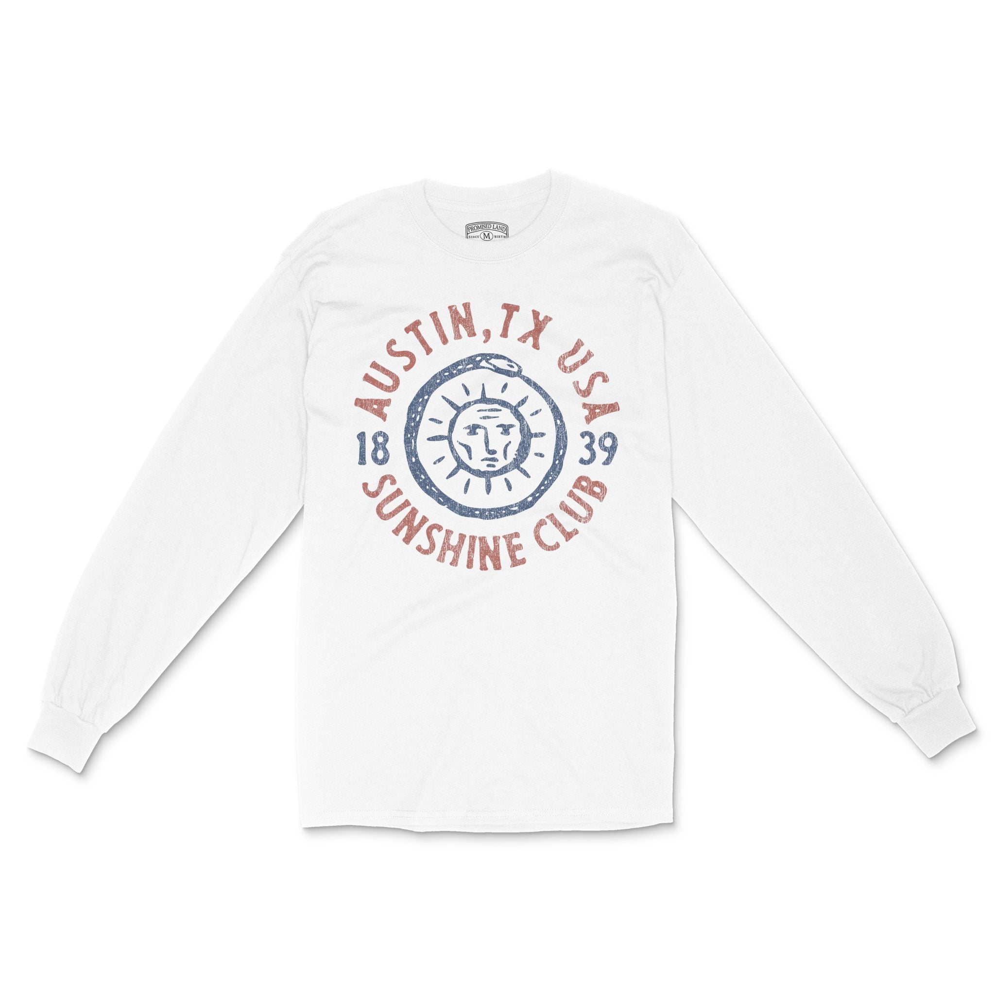 Austin Sun God Longsleeve in White - front view