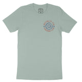 Austin Sun God T-Shirt Dusty Blue front