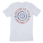 Austin Sun God T-Shirt Light Blue back