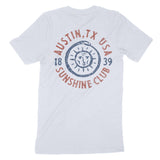 Austin Sun God T-Shirt Light Blue back