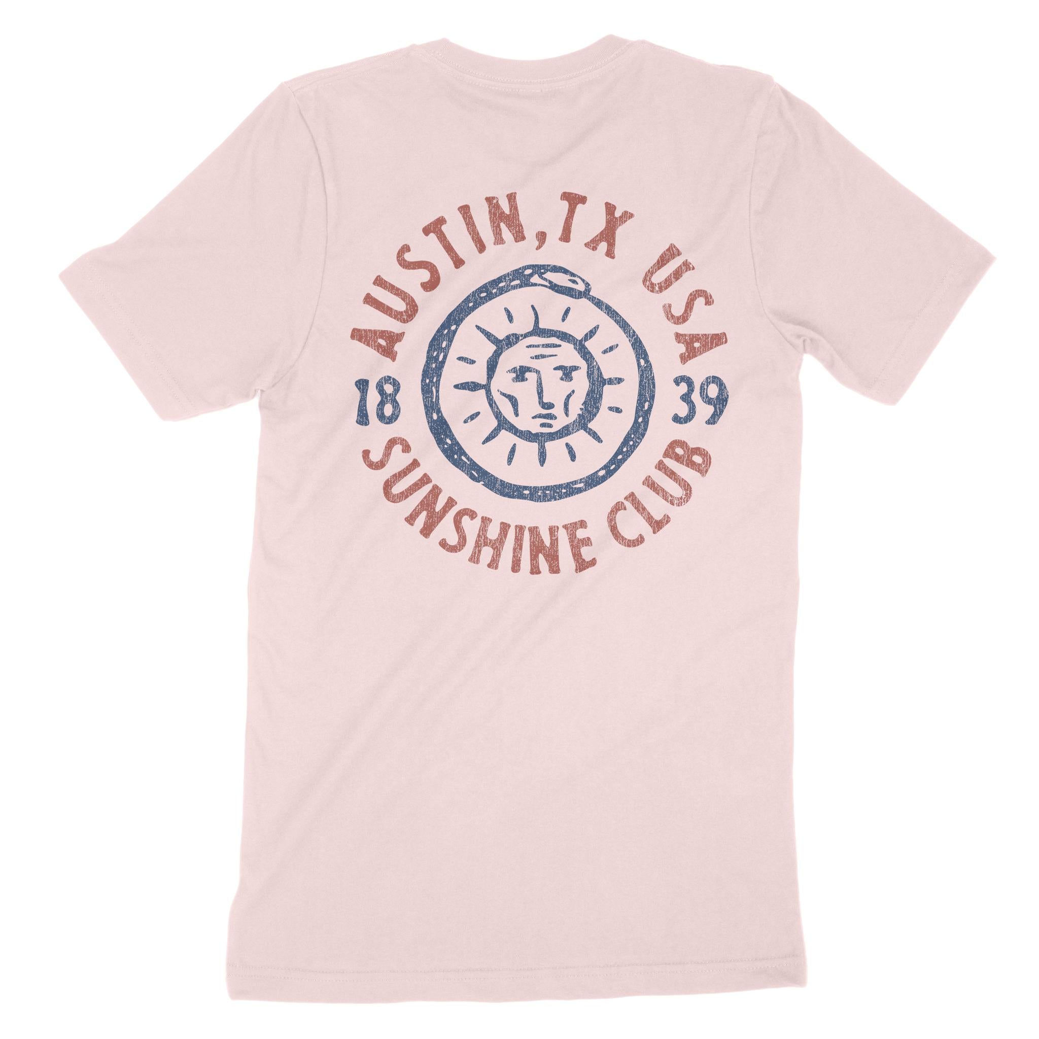 Austin Sun God T-Shirt Soft Pink back