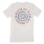 Austin Sun God T-Shirt Vintage White back