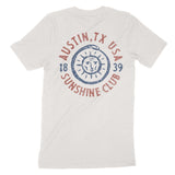 Austin Sun God T-Shirt Vintage White back