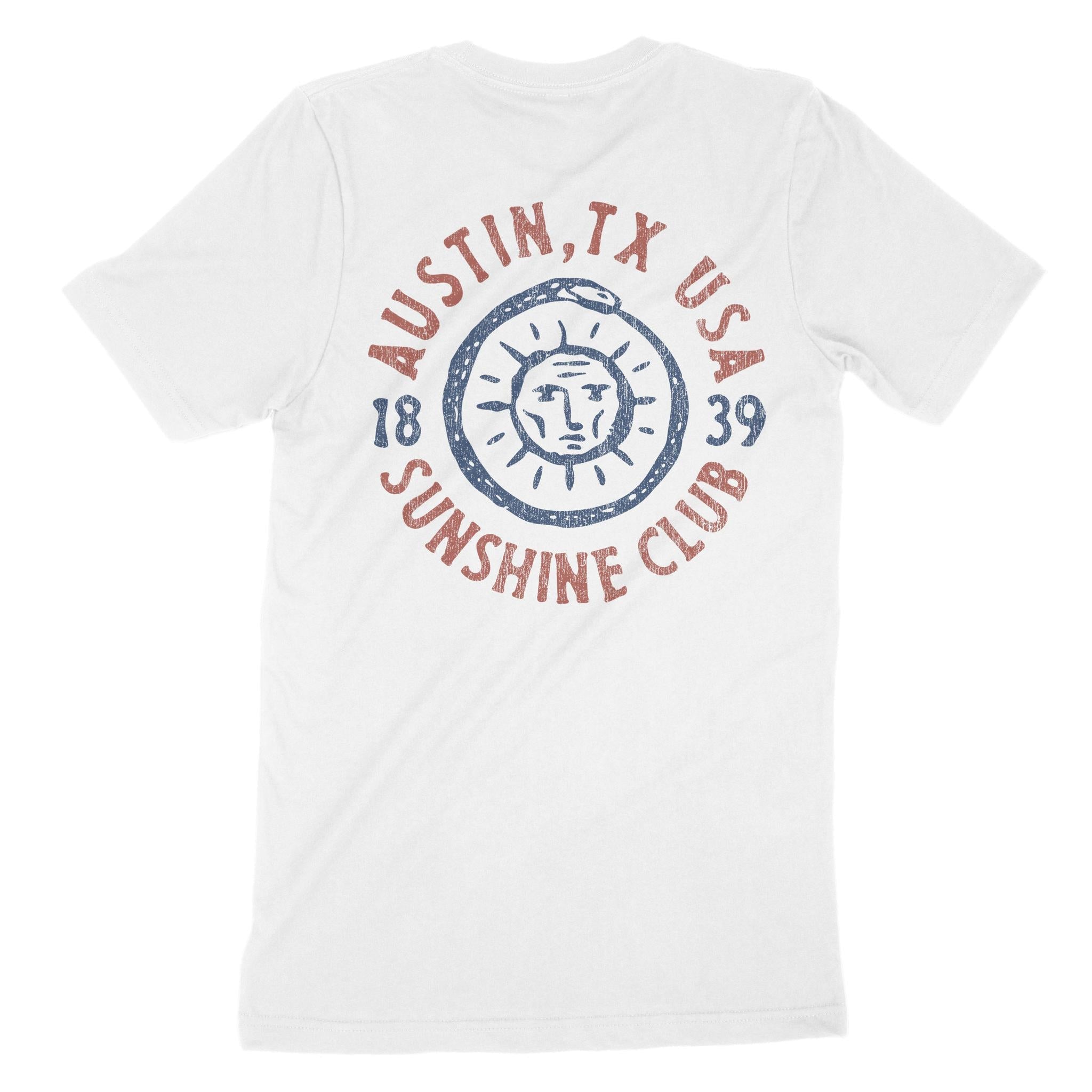 Austin Sun God T-Shirt White back