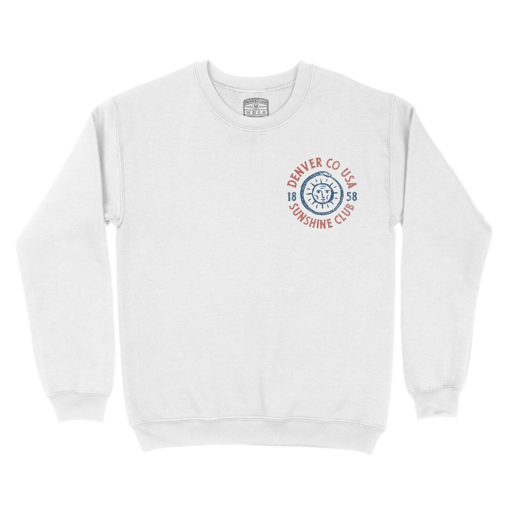 Denver Sun God Crewneck White front