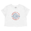 Denver Cropped Tee in White - front view