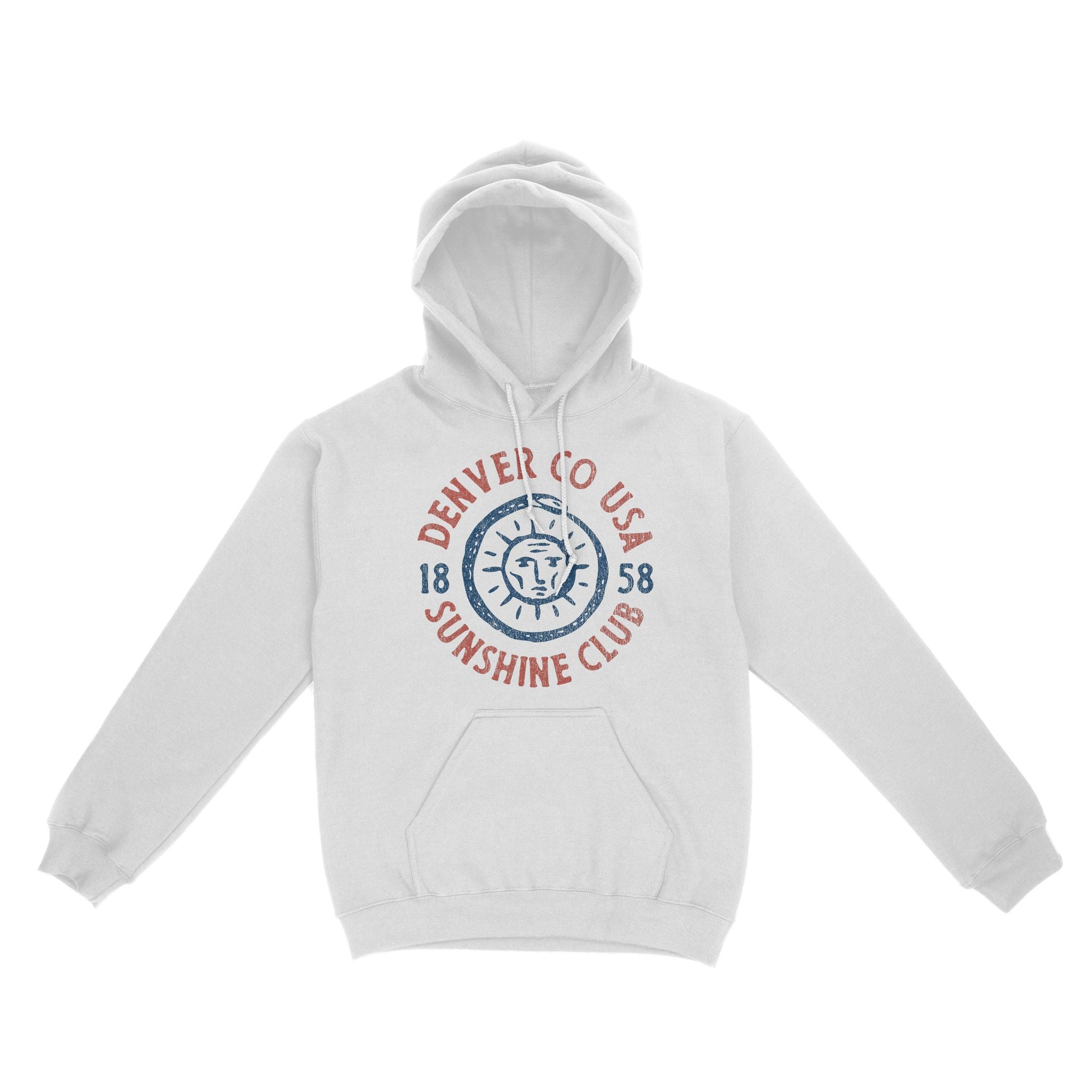 Denver Sun God Hoodie White front