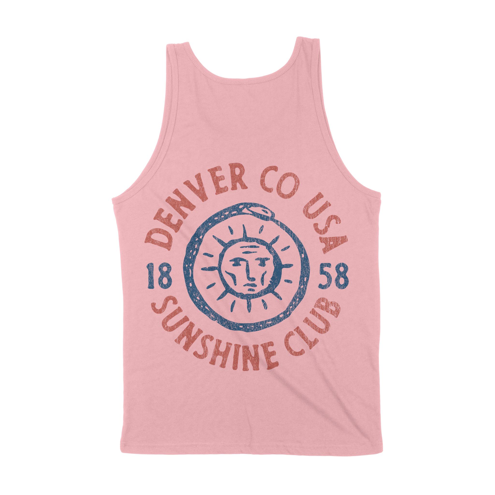 Denver Sun God Tank Top Pink back