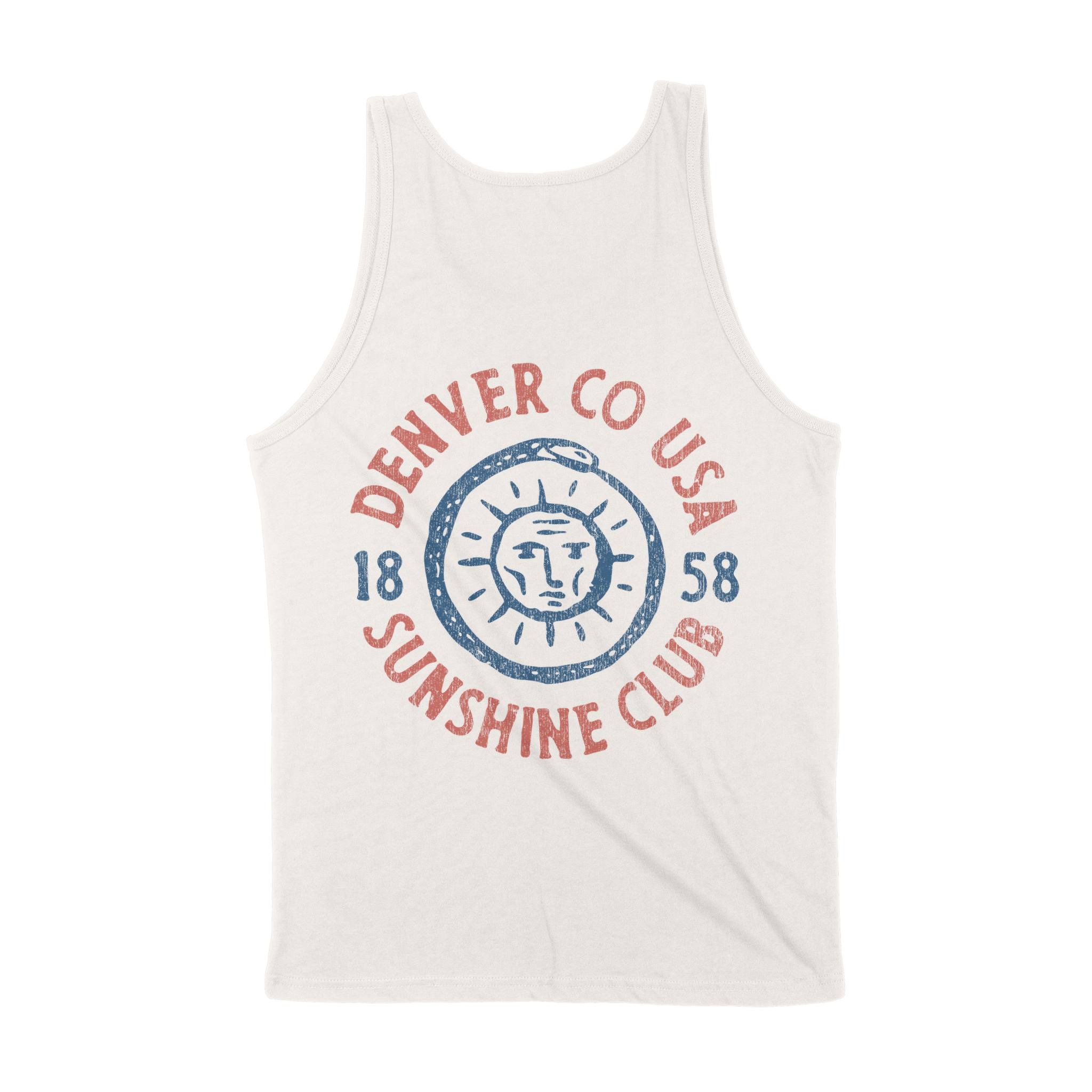 Denver Sun God Tank Top in Vintage - back view