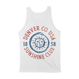 Denver Sun God Tank Top White back