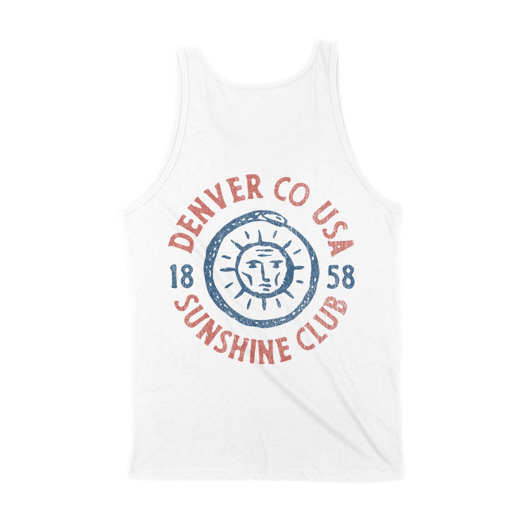 Denver Tank Top in White - back view