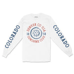 Denver Longsleeve in White - front-sleeves view