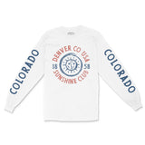 Denver Longsleeve in White - front-sleeves view