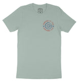 Denver Sun God T-Shirt Dusty Blue front